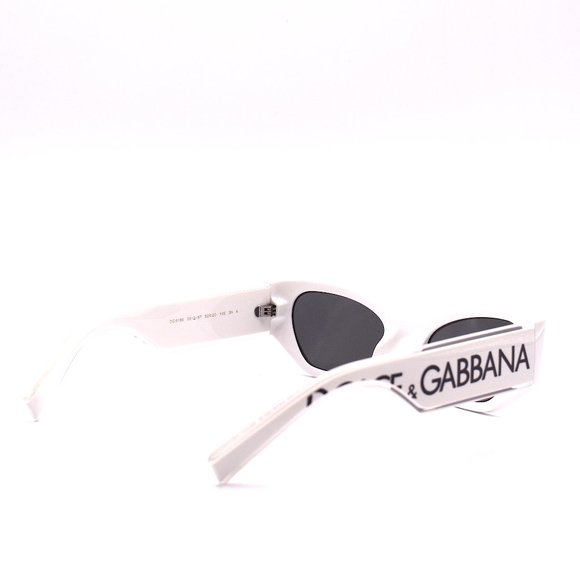 NEW DOLCE&GABBANA DG6186 331287 WHITE DARK GREY LENS AUTHENTIC SUNGLASSES - Picture 11 of 15